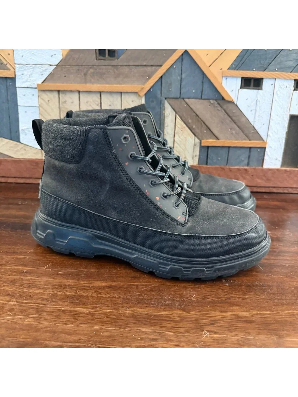 Hey Dude Duke Eco Shield Boots Black Men's Size 7